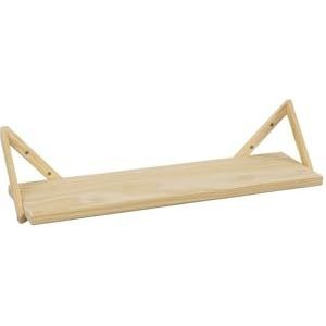 ASTIGARRAGA KIT LINE Wandrek en 2 driehoekige houders, 15 x 62 x 18 cm, massief hout, grenen