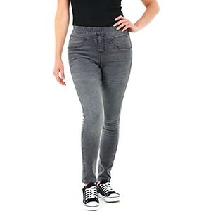 M17 Dames denim jeans jeggings skinny fit casual katoenen broek incl, grijs.
