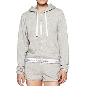 Calvin Klein Hoodie met volledige rits dames hoodie, grijs.