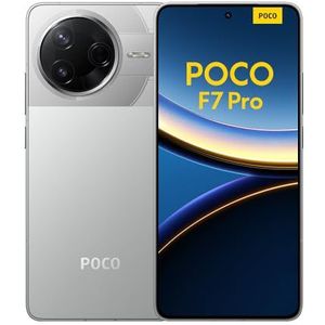 POCO F7 Pro, 12 + 512, zilver, 6000 mAh batterij, 90 W HyperCharge, Xiaomi HyperAI