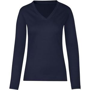 Trigema T-shirt met lange mouwen voor dames, Wit, zwart, marineblauw, diep paars