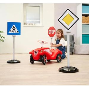 Set van 3 Big verkeersborden voor kinderen (elk 69 cm) - 3 stuks straatborden met 5 verkeersborden om te spelen en te leren voor kinderen vanaf 1 jaar - Speelgoed voor
