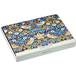 Portmeirion Home & Gifts Pimpernel set van 6 blauwe Strawberry Thief placemats 30,5 x 23 cm