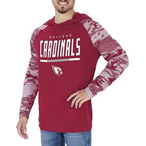 Zubaz Arizona Cardinals capuchon met bruine en witte mouwen, maat L, teamkleur