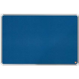 Nobo Beeldbord vilt, 900 x 600 mm, aluminium frame, wandmontage door hoeken, Premium Plus, blauw, 1915188