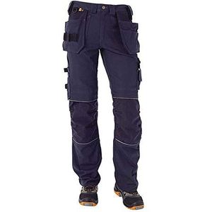 J.A.K. 150105100 serie 1501 broek 60% katoen/40% polyester met ophangzakken, marineblauw, 56 R (39/32) maat, Marinier