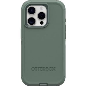 OtterBox Defender Series beschermhoes voor iPhone 15 Pro (alleen) - Forest Ranger (groen), schermloos, robuust en duurzaam, met poortbescherming, inclusief clipstandaard