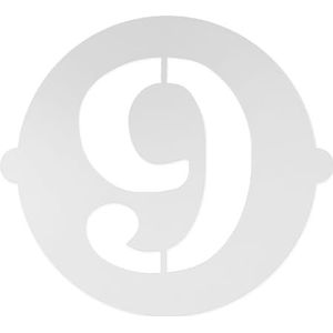 Algon Verjaardagstaart sjabloon wit nummer 9