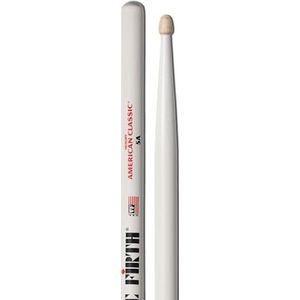 Vic Firth American Classic 5AW eetstokjes, Amerikaanse koeien, houten punt, wit