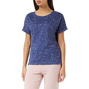People Tree Pyjama-T-shirt Constellation Top Dames, Blauw, 44, Blauw