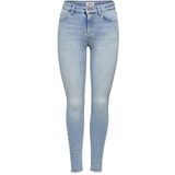 ONLY dames Jeans Onlblush Mid Sk Ank Raw Jns Rea306 Noos, blauw (light blue denim), XS / 32L