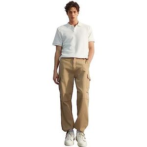Trendyol Pantalon droit ample taille normale pour homme, Mink, 50