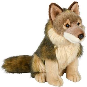 Uni-Toys - Wol - Zittend - 25 cm (hoogte) - Pluche Wol - Lupus - Pluche Die - Knuffeldier