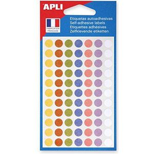 Apli 102147 - zak met 385 tabletten Ø 8 mm verschillende pastelkleuren: geel/wit/paars