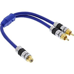 InLine 89927P Y-kabel RCA vrouwelijk naar 2x cinch-stekker 0,25 m