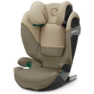 CYBEX Gold Kindersitz Solution S2 i-Fix, Für Autos mit und ohne ISOFIX, 100 - 150 cm, Ab ca. 3 bis 12 Jahre (15 - 50 kg), Classic Beige