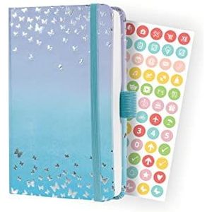 Sigel J4346 Jolie Weekkalender 2024, Butterfly Confetti Candy, 9,5 x 15 cm, harde omslag, 174 pagina's, blauw, paars