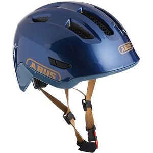 ABUS Smiley 3.0 ACE led-fietshelm met licht, diepe snit en ruimte voor een vlecht, voor meisjes en jongens, glanzend blauw, maat M, blauw (koningsblauw)