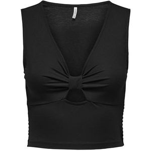 ONLY Onljany S/L Twist Top Jrs Top Dames, zwart.