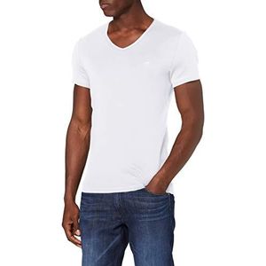 Mustang Aaron V Basic T-shirt voor heren, wit, maat XL, Wit.