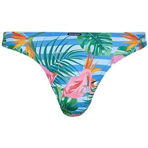 bruno banani String Summer Vibes Heren String (1 stuk), Print flamingo