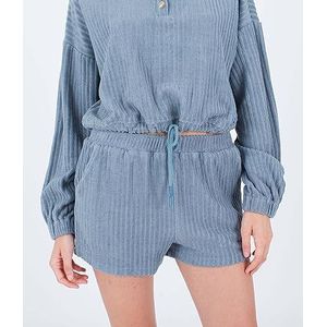 Hurley Short Brumeux Bermuda Femme, Bleu, L