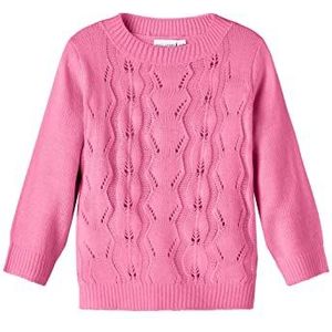 NAME IT Nmfvibbi Ls Knit N1 gebreide trui voor meisjes, Roze kosmos
