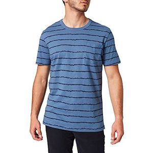 Cortefiel T-shirt met korte mouwen voor heren, middelblauw, M, Medium Blauw