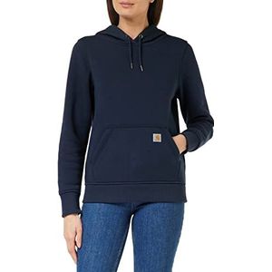 Carhartt Halfdik sweatshirt met capuchon voor dames, casual pasvorm, 1 stuk, Navy Blauw