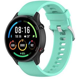 TopTen Horlogebandje compatibel met Xiaomi Mi Watch Color/Mi Watch Sport/Haylou RT LS05S, verstelbare reservearmband van siliconen, silicone