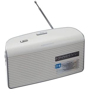 GRUNDIG Micro Boy 60 wekkerradio, wit/zilver, GRN1520, meerkleurig