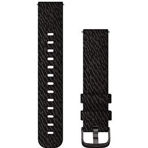 Garmin Quick Release-horlogebandje 20 mm – geweven nylon, gemêleerd zwart met Ardoise-gesp