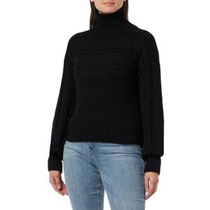 CARNEA Pull tricoté pour femme, Noir, XL-XXL