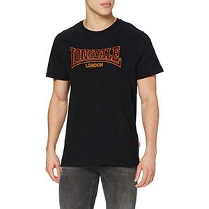 Lonsdale London Classic Slim Fit T-shirt voor heren, Zwart (schwarz)