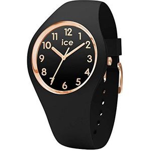 Ice-Watch - ICE Glam Black Rose-Gold Numbers - Zwart dameshorloge met siliconen band - 014760, zwart., Klein (34 mm)