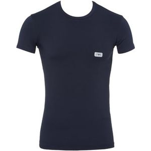 Emporio Armani T-shirt à col rond pour homme avec logo brillant, Marine, S