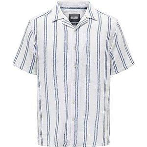 ONLY & SONS Onstrev Life Reg Struc Stripe Ss T-shirt voor heren, Cloud Danser