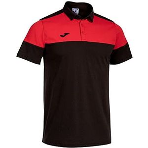 Joma Crew V T-shirt heren, Zwart/Rood