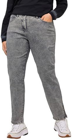 Ulla Popken Denim jeans, boyfriend jeans voor dames, Denim grijs