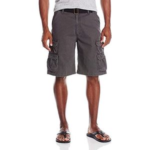 Wrangler Authentics Hoogwaardige keperstof cargoshorts voor heren, antraciet keperstof, 42, Antraciet keperstof