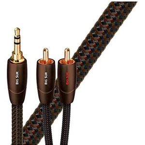 AudioQuest Audiokabel 3 m Big Sauf 3,5 mm - 2 x RCA 3,5 mm zwart - audiokabel (3,5 mm, 2 x RCA koper, 3 m, zwart)