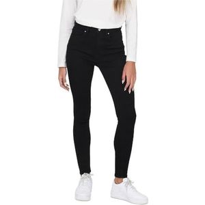 ONLY Onlmila Hw Sk Ank Dnm Bj380 Noos Stretch Jeans voor dames, zwart.