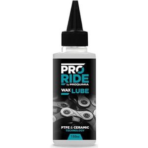 PRORIDE Wax Lube - smeermiddel voor fietsketting, smeermiddel van was, PTFE & Ceramic Technology, 150 ml, wit
