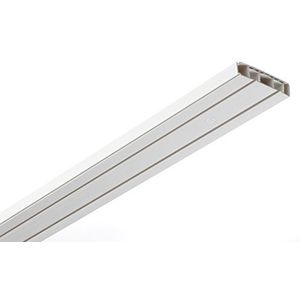 GARDINIA Gordijnrailset, complete set met dubbele rail, incl. montagemateriaal, 120 cm, wit