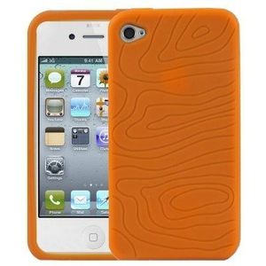 Logotrans Design Series siliconen beschermhoes voor Apple iPhone 4 oranje