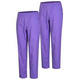 Misemiya - 2 stuks - Unisex sanitaire broek - medische uniformen gezondheidsuniformen - Ref. 8312 x 2 stuks, lila 21, XL, sering 21