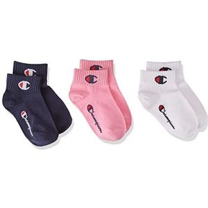 Champion kousenbescherming & sokken (3 stuks) uniseks kinderen, fuchsia, wit, marineblauw