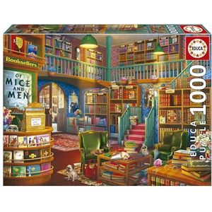 Educa - Boekenkast | Puzzel van 1000 stukjes voor volwassenen. Afmetingen: 68 x 48 cm. Inclusief Fix Puzzel Staart. Vanaf 14 jaar (19925)