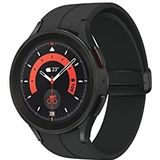 Samsung Galaxy Watch5 Pro Bluetooth-smartwatch, rond, Wear OS fitnesshorloge, outdoor, 45 mm, titanium zwart