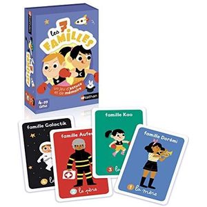 Nathan - De 7 families - Tip- en geheugenspel - Kaartspel - Speelt voor 2 tot 4 spelers - Spelen met familie of vrienden - vanaf 4 jaar